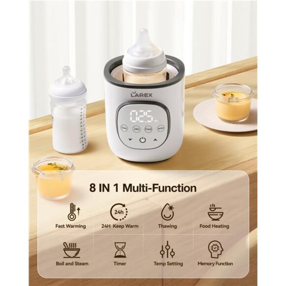Bottle Warmer, Fast Baby Bottle Warmer for Breastmilk and Formula, with Timer - Picture 2 of 7